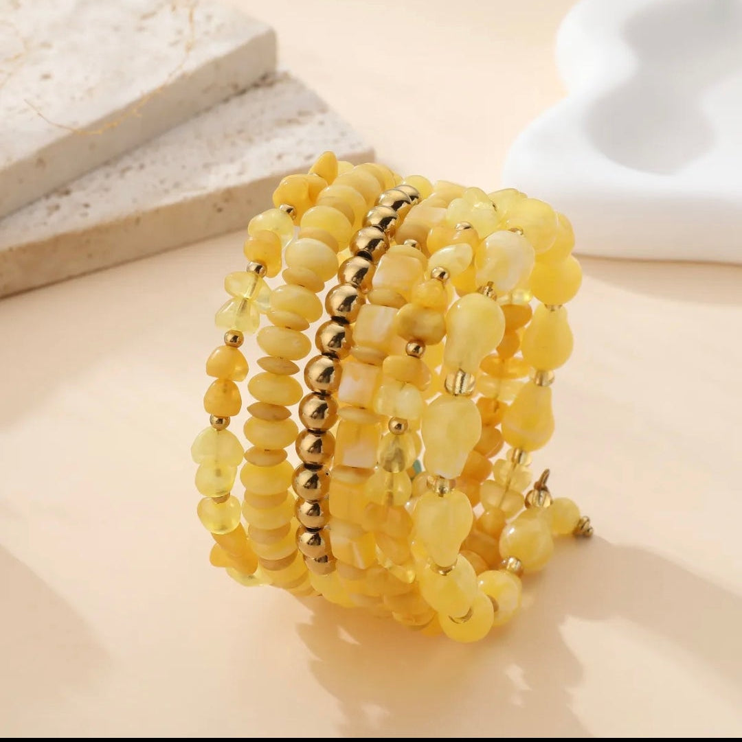 Bracelet perles spirale