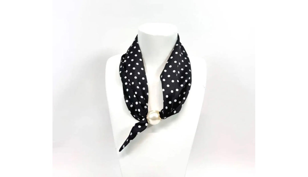 Foulard carré bijoux perle
