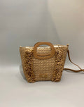 Sac paille taupe